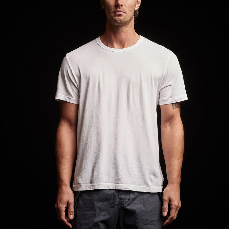 Mountain Graphic Crew in White | James Perse Los Angeles