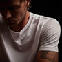 Mountain Graphic Crew in White | James Perse Los Angeles