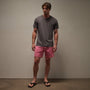 Short Sleeve Crew Palm Springs Graphic in Raccoon Grey/White | James Perse Los Angeles