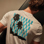 Short Sleeve Crew Palm Springs Graphic in White/Blue Lagoon | James Perse Los Angeles