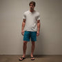 Short Sleeve Crew Palm Springs Graphic in White/Blue Lagoon | James Perse Los Angeles