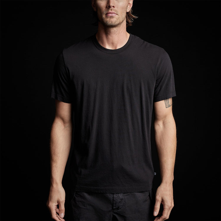 Short Sleeve Crew Alpine Graphic in Black | James Perse Los Angeles