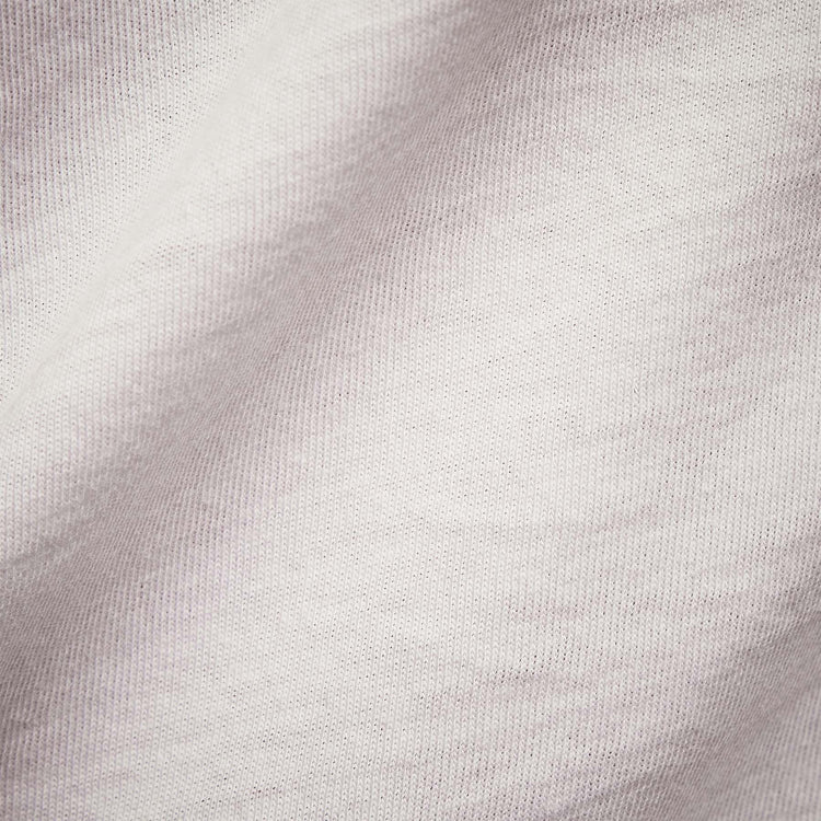Short Sleeve Crew Neck Double Stripe in White/Rust | James Perse Los Angeles