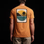 Malibu Shoreline Graphic Crew in Citrine Pigment | James Perse Los Angeles