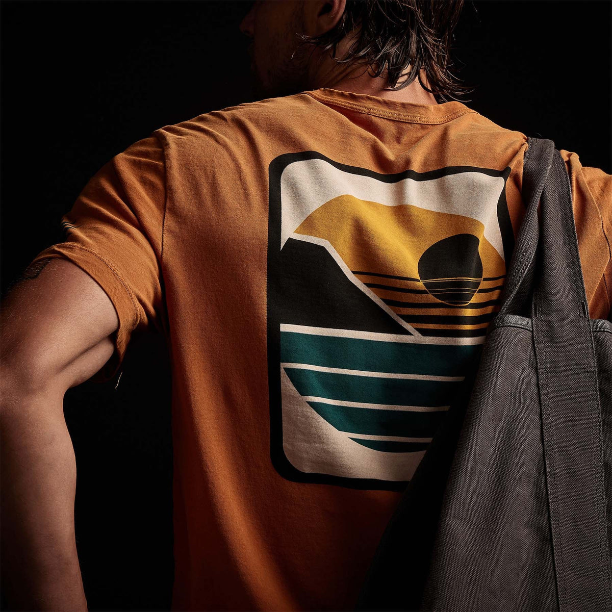 Malibu Shoreline Graphic Crew in Citrine Pigment | James Perse Los Angeles