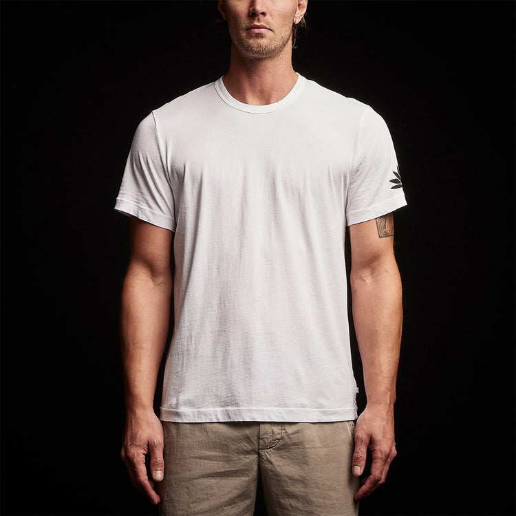 Malibu Shoreline Graphic Crew in White | James Perse Los Angeles