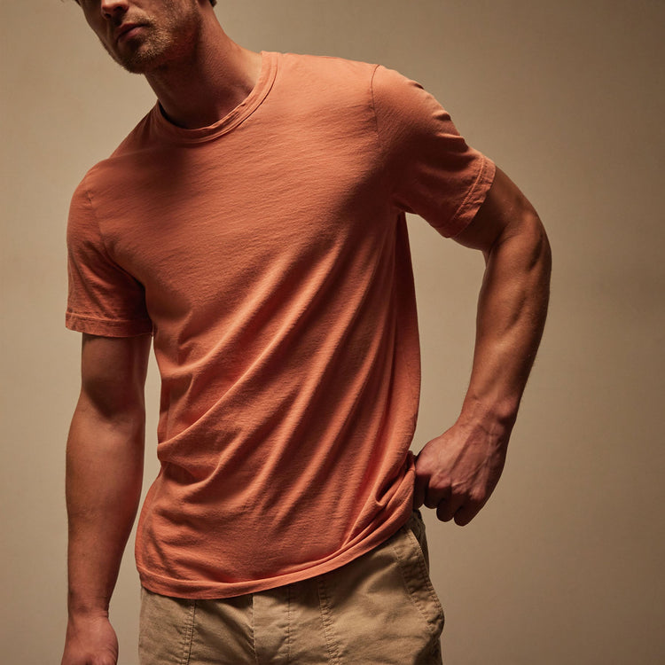 Short Sleeve Crew Neck in Adobe Pigment | James Perse Los Angeles