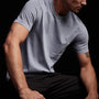 Short Sleeve Crew Neck in Aura Pigment | James Perse Los Angeles