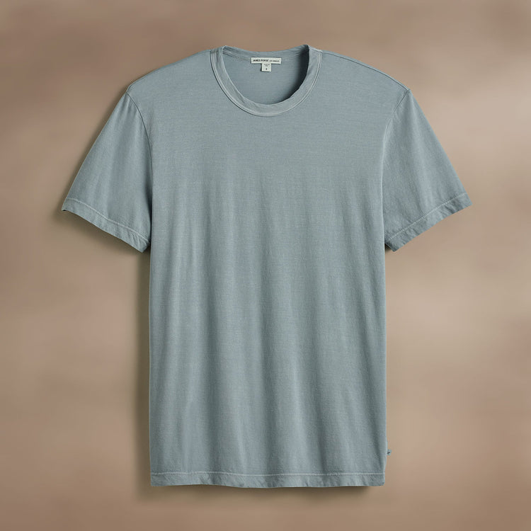 Short Sleeve Crew Neck in Azure Pigment | James Perse Los Angeles