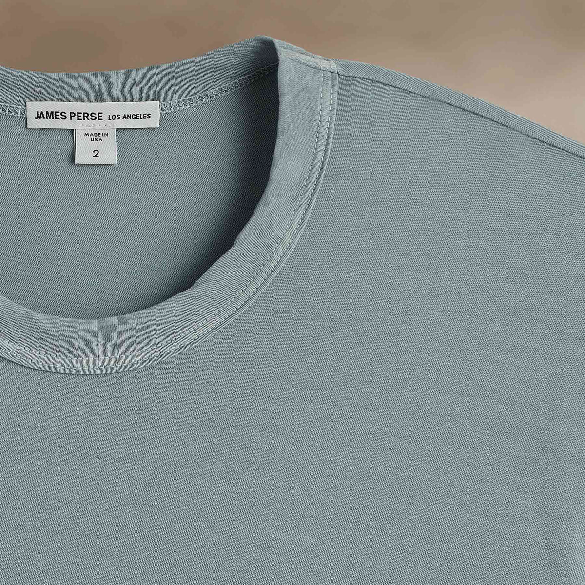Short Sleeve Crew Neck in Azure Pigment | James Perse Los Angeles