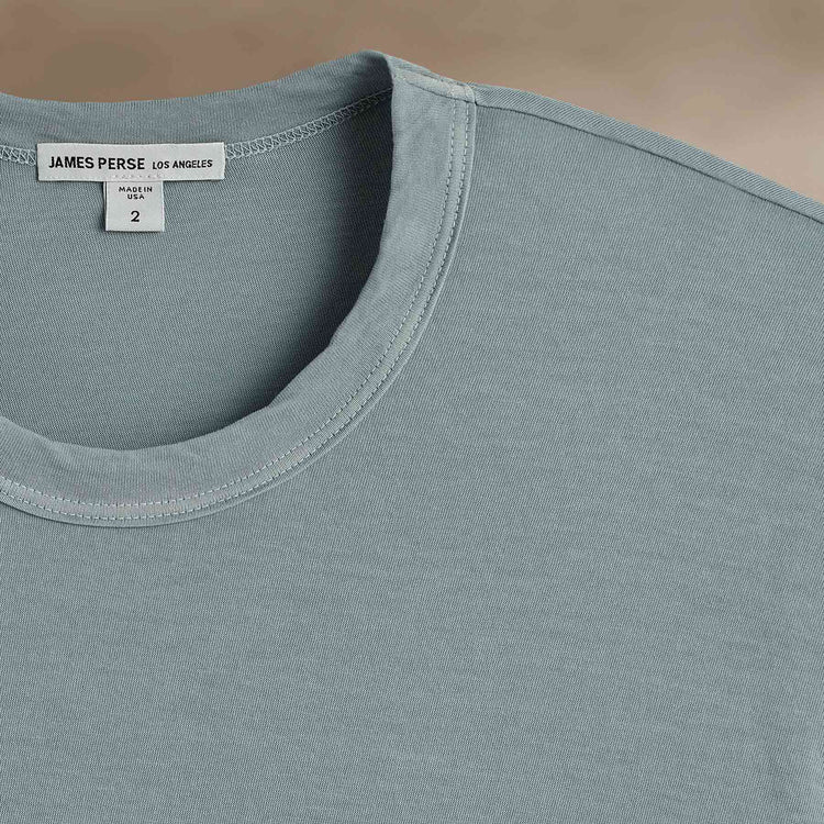 Short Sleeve Crew Neck in Azure Pigment | James Perse Los Angeles