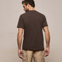 Short Sleeve Crew Neck in Bark Pigment | James Perse Los Angeles