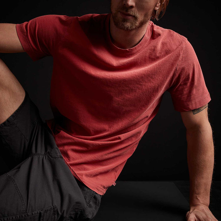 Short Sleeve Crew Neck - Brick Pigment | James Perse Los Angeles