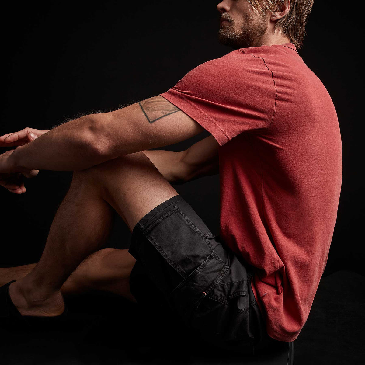 Short Sleeve Crew Neck - Brick Pigment | James Perse Los Angeles