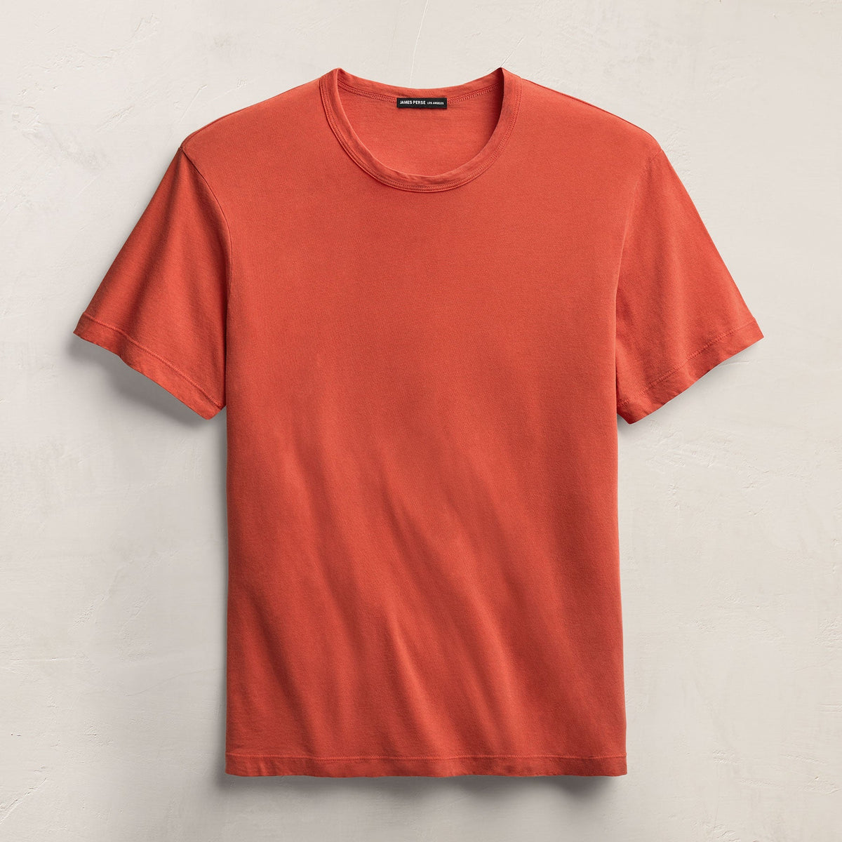 Short Sleeve Crew Neck in Blood Orange Pigment | James Perse Los Angeles
