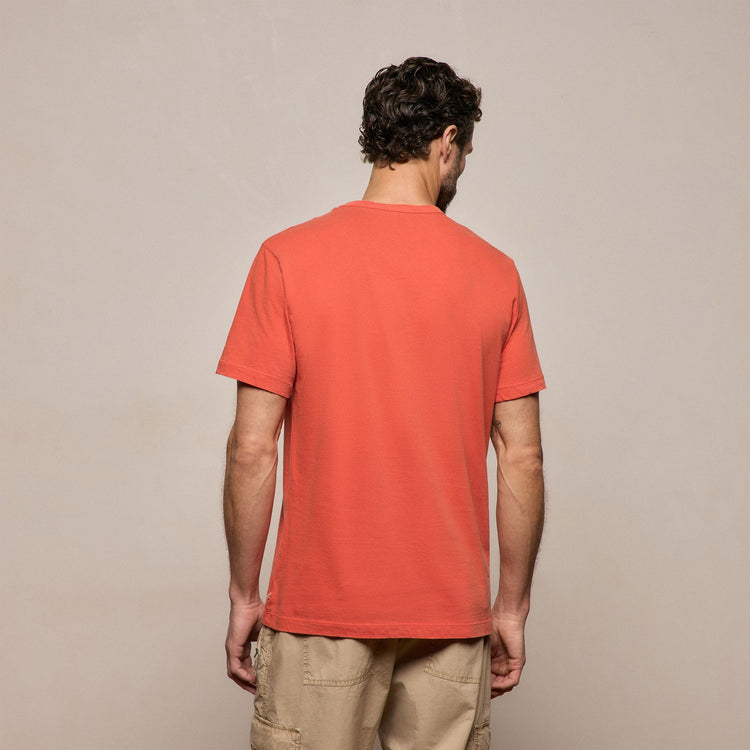 Short Sleeve Crew Neck in Blood Orange Pigment | James Perse Los Angeles