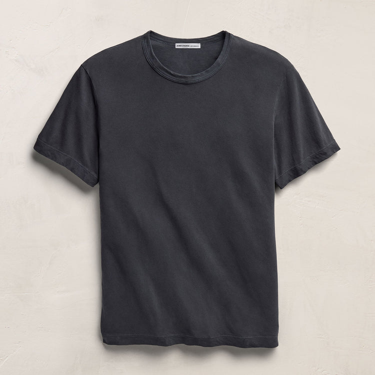 Short Sleeve Crew Neck in Blue Noir Pigment | James Perse Los Angeles