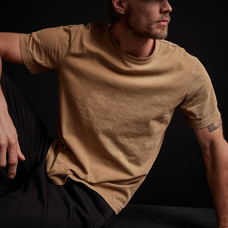 Short Sleeve Crew Neck - Bronze Pigment | James Perse Los Angeles