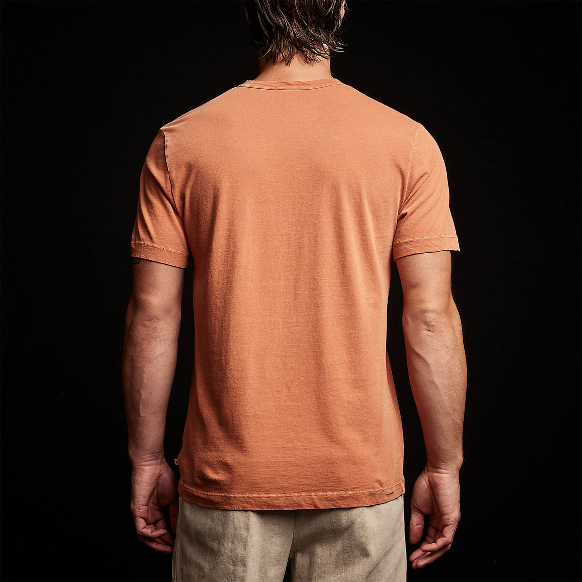 Short Sleeve Crew Neck in Bonfire Pigment | James Perse Los Angeles