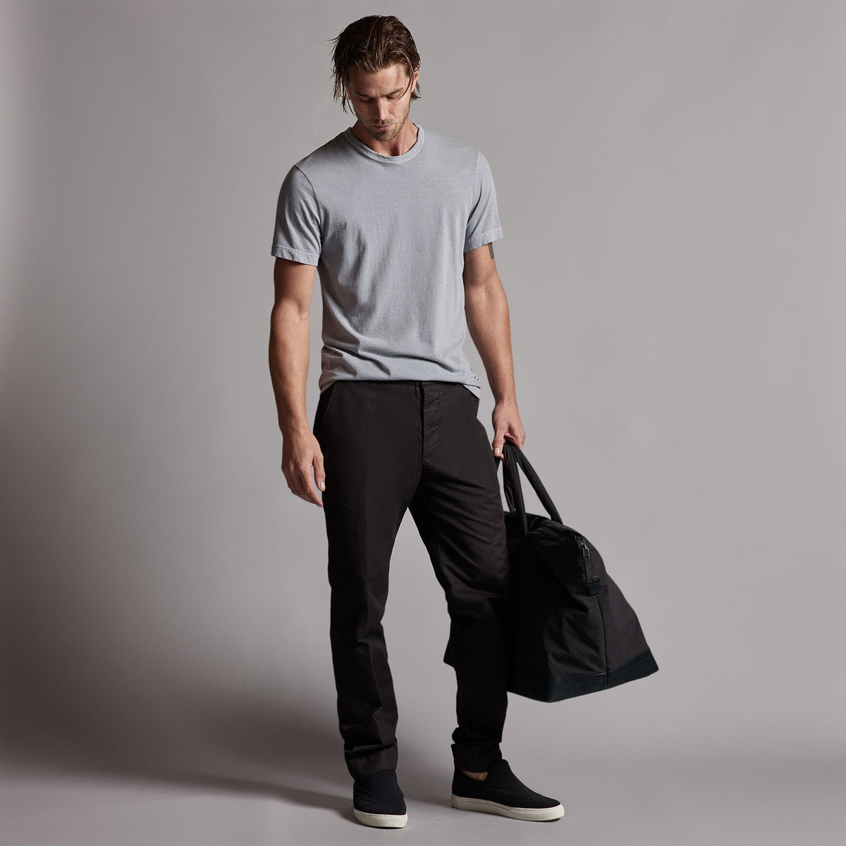 Short Sleeve Crew Neck in Breeze Pigment | James Perse Los Angeles