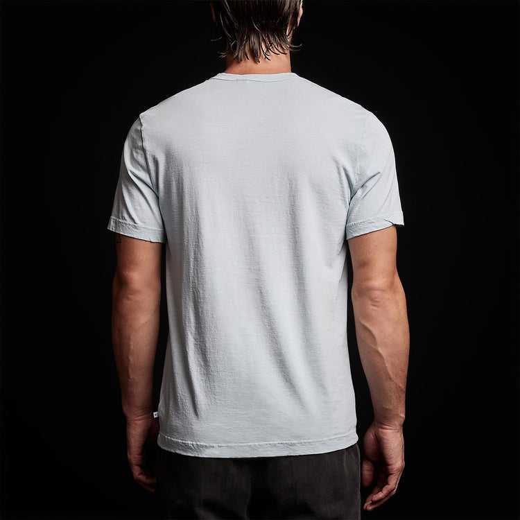 Short Sleeve Crew Neck in Baby Blue Pigment | James Perse Los Angeles