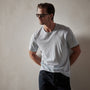 Short Sleeve Crew Neck in Baby Blue Pigment | James Perse Los Angeles