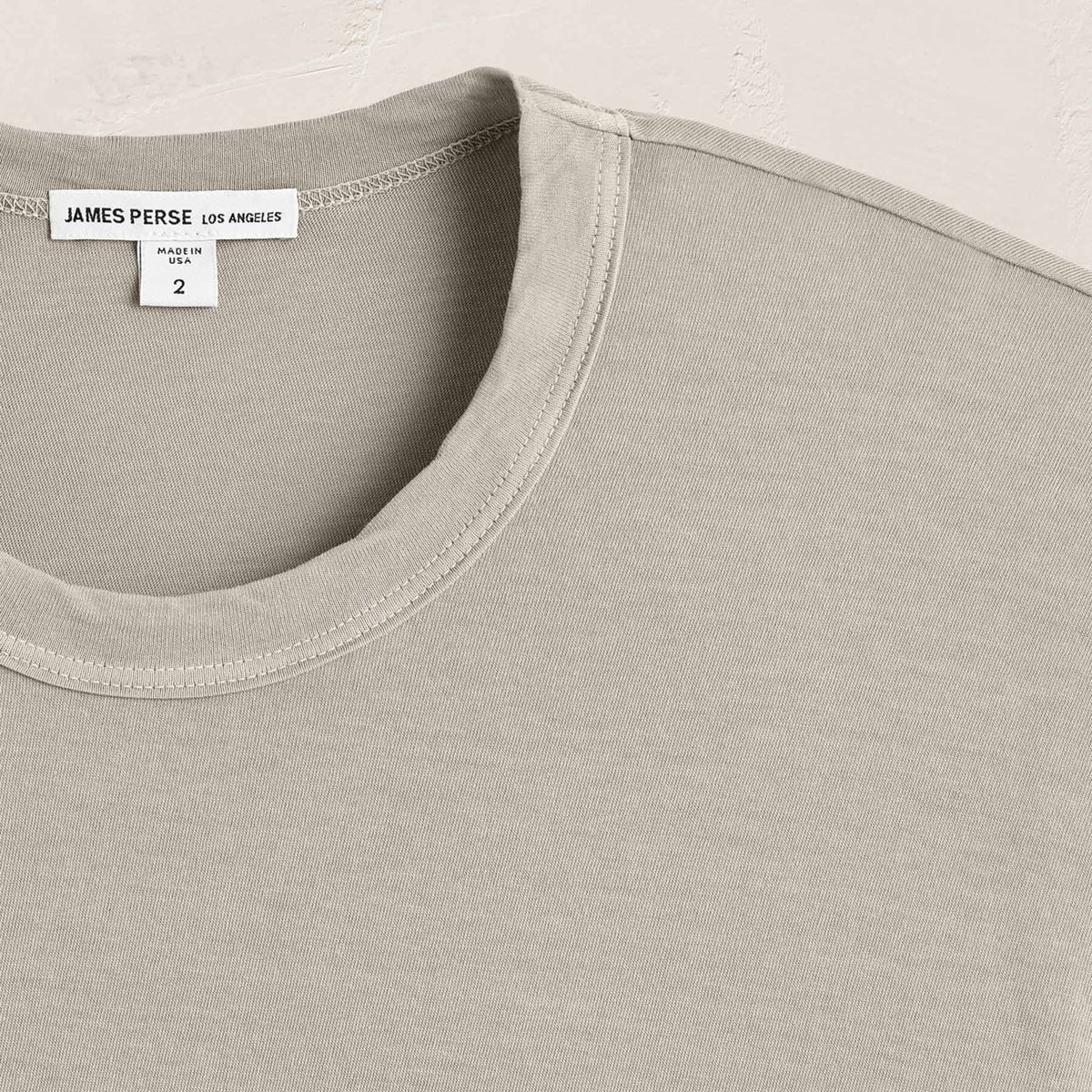 Short Sleeve Crew Neck in Concrete Pigment | James Perse Los Angeles