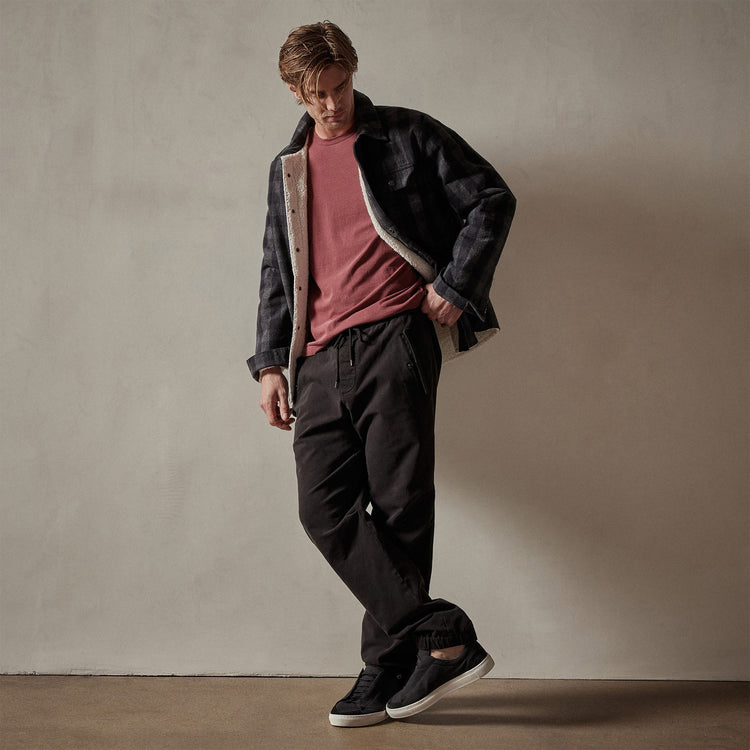 Short Sleeve Crew Neck in Claret Pigment | James Perse Los Angeles