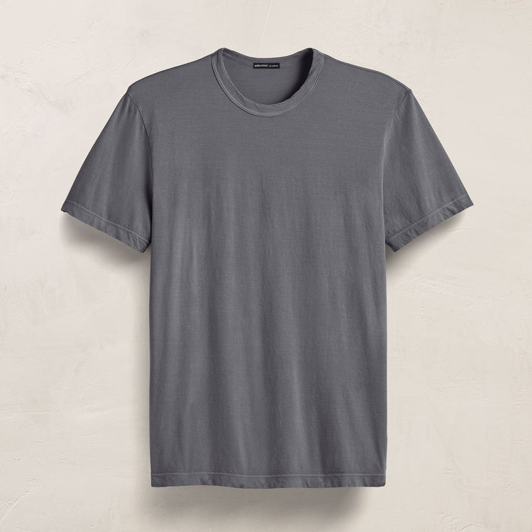 Short Sleeve Crew Neck in Cavalry Pigment | James Perse Los Angeles