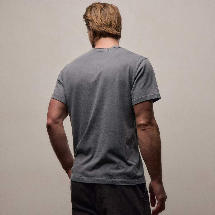 Short Sleeve Crew Neck in Cavalry Pigment | James Perse Los Angeles