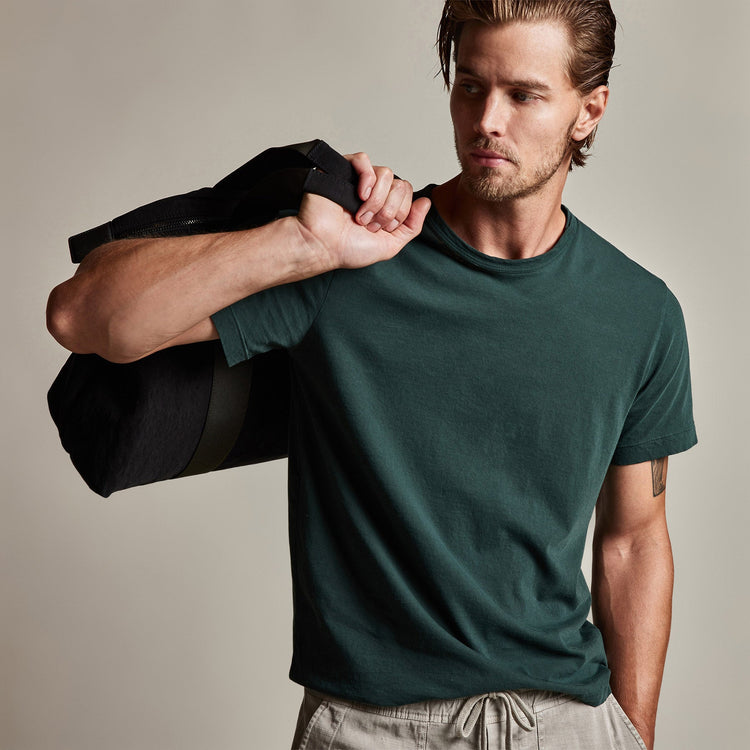 Short Sleeve Crew Neck in Canopy Pigment | James Perse Los Angeles