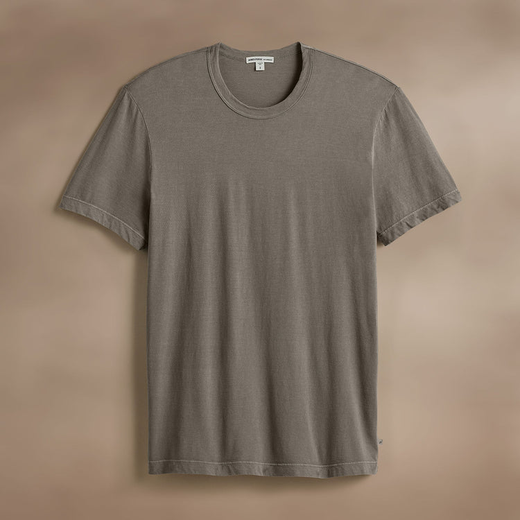 Short Sleeve Crew Neck in Coyote Pigment | James Perse Los Angeles