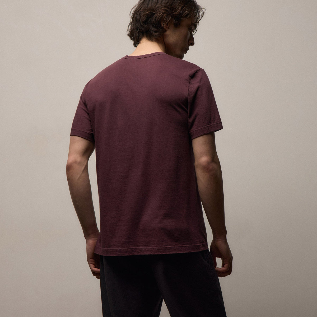 Short Sleeve Crew Neck In Dark Plum | James Perse Los Angeles