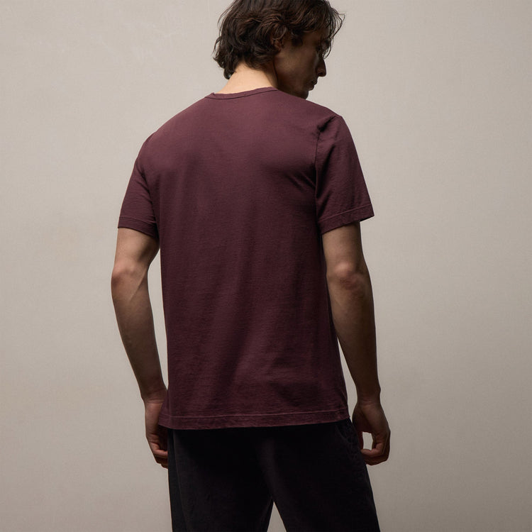 Short Sleeve Crew Neck In Dark Plum | James Perse Los Angeles