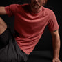 Short Sleeve Crew Neck in Fire Brick Pigment | James Perse Los Angeles