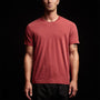 Short Sleeve Crew Neck in Fire Brick Pigment | James Perse Los Angeles
