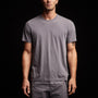 Short Sleeve Crew Neck in Flannel Pigment | James Perse Los Angeles