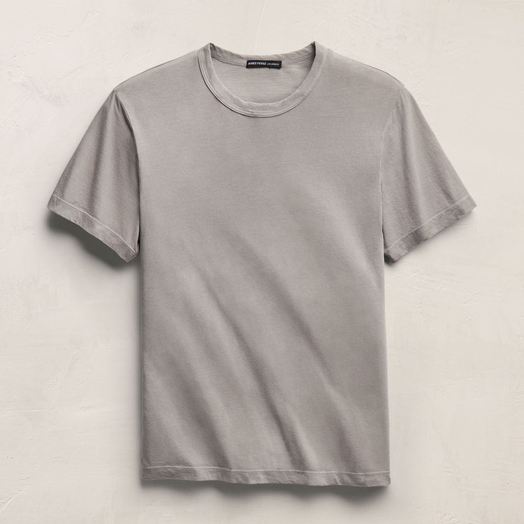 Short Sleeve Crew Neck in Fog Pigment | James Perse Los Angeles