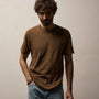 Short Sleeve Crew Neck in Gingerbread Pigment | James Perse Los Angeles
