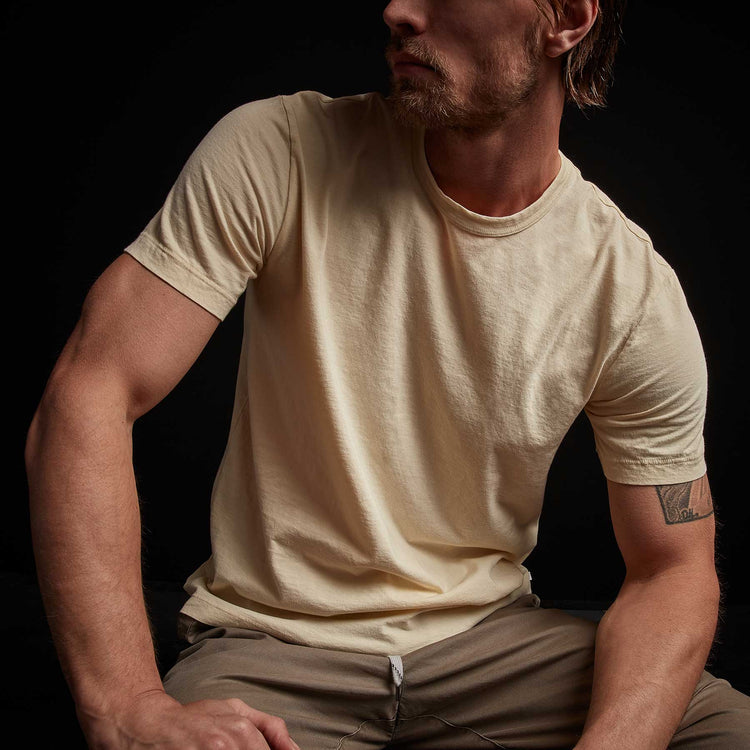 Short Sleeve Crew Neck - Gesso Pigment | James Perse Los Angeles