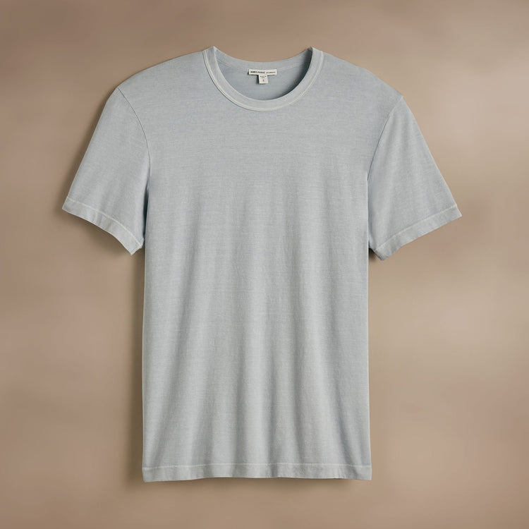 Short Sleeve Crew Neck  in Grey Glacier Pigment | James Perse Los Angeles