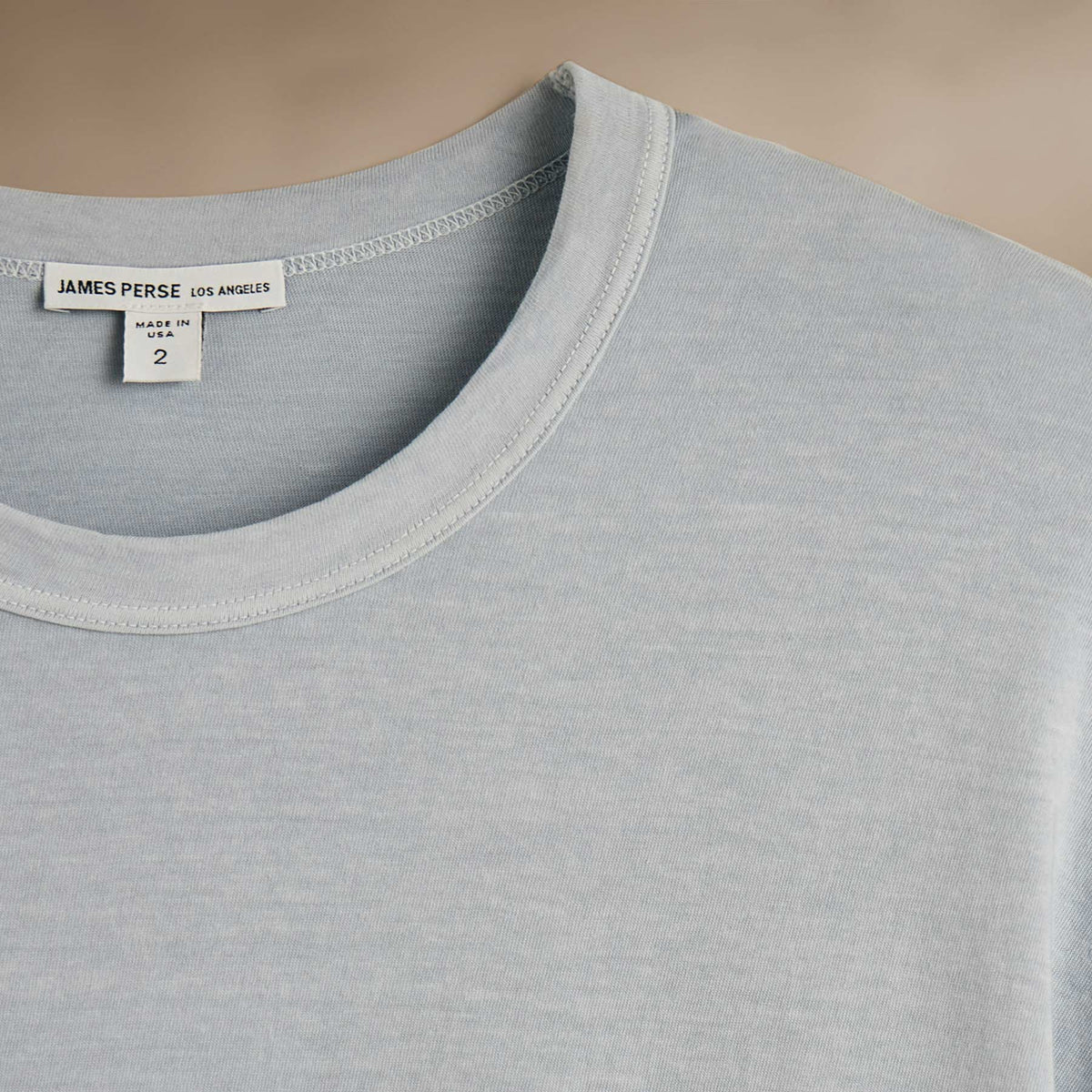 Short Sleeve Crew Neck  in Grey Glacier Pigment | James Perse Los Angeles