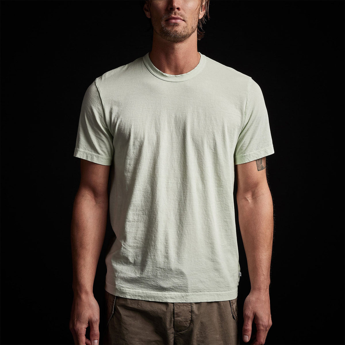 Short Sleeve Crew Neck in Ice Mint Pigment | James Perse Los Angeles