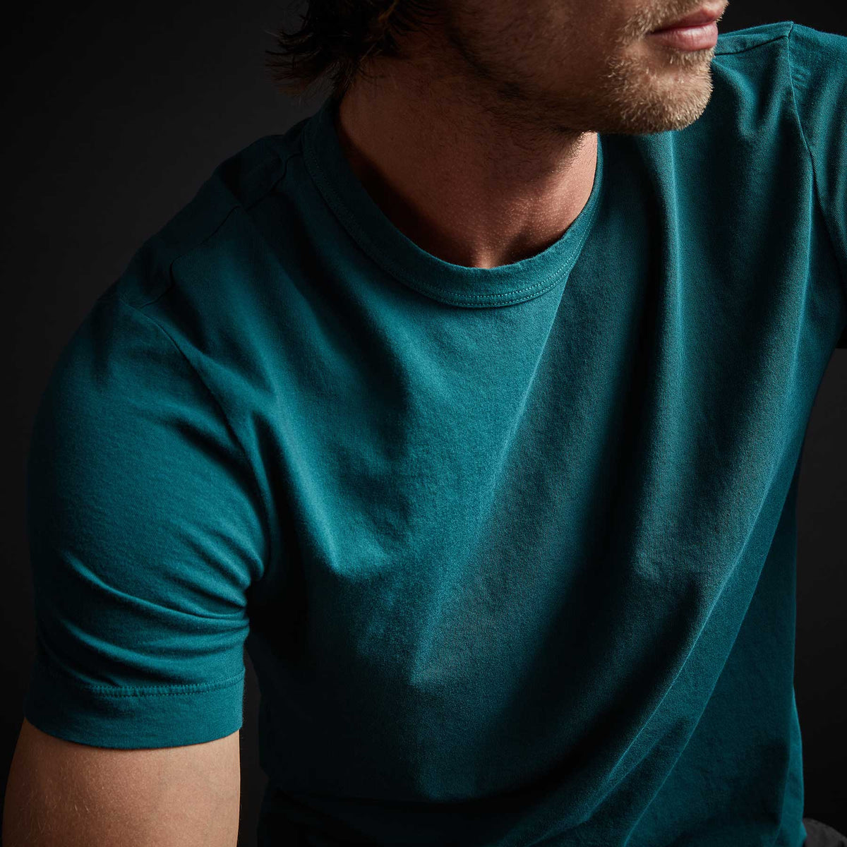 Short Sleeve Crew Neck in Jewel | James Perse Los Angeles