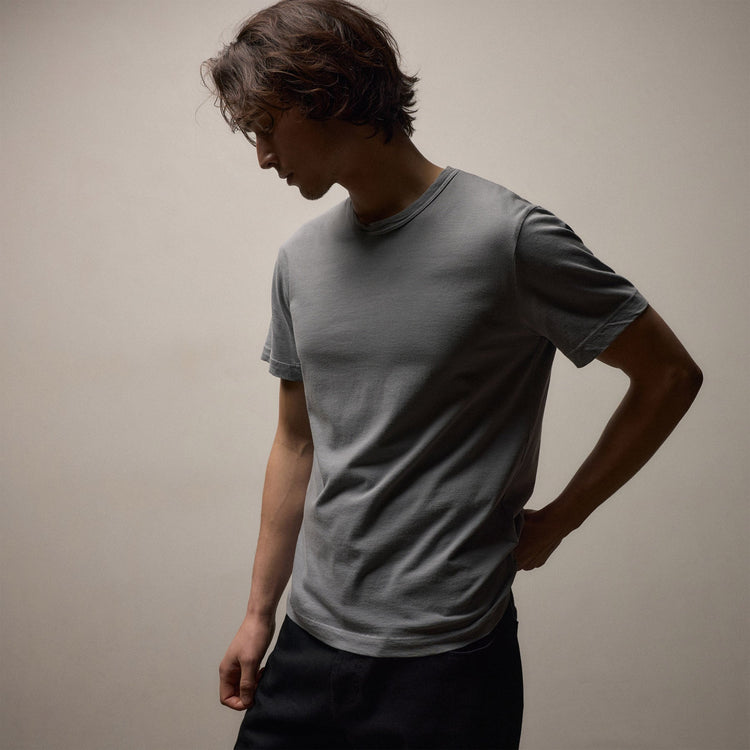 Short Sleeve Crew Neck in Ore Pigment | James Perse Los Angeles