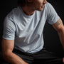 Short Sleeve Crew Neck in Powder Blue Pigment | James Perse Los Angeles