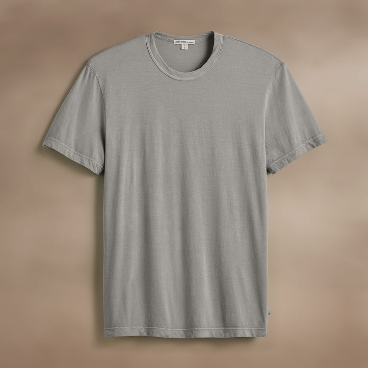 Short Sleeve Crew Neck in Silver Grey Pigment | James Perse Los Angeles
