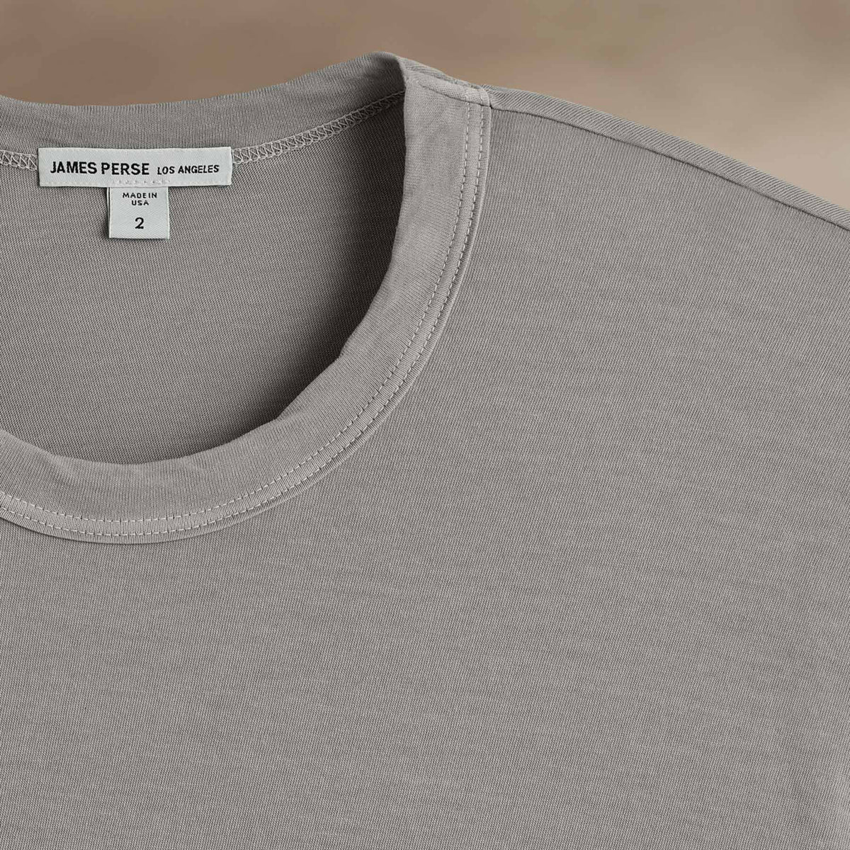 Short Sleeve Crew Neck in Silver Grey Pigment | James Perse Los Angeles