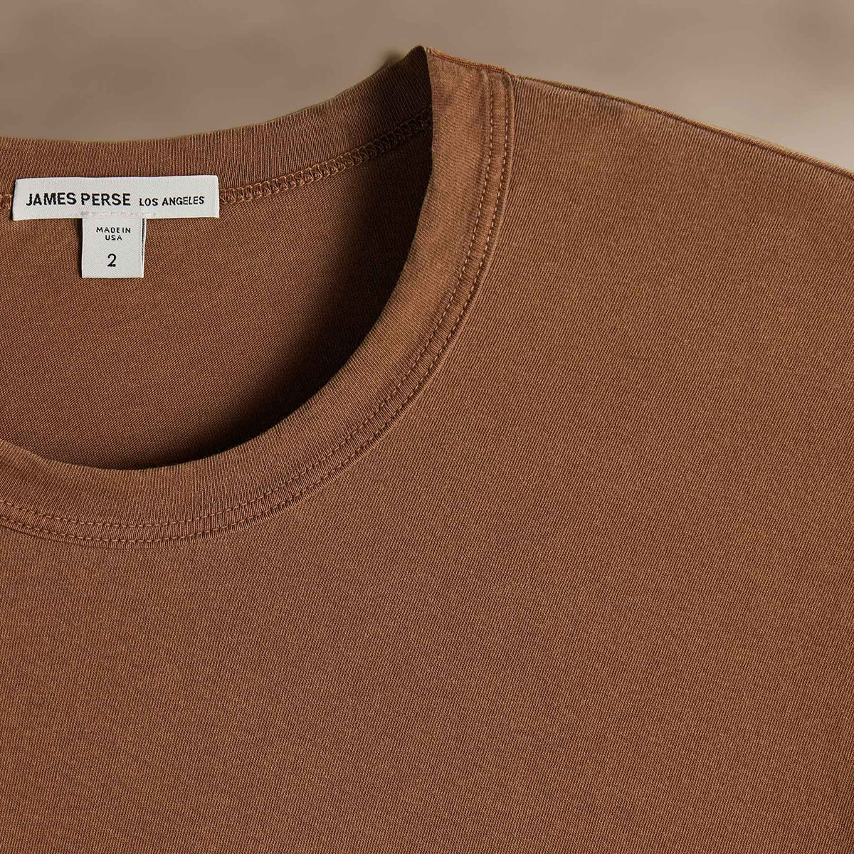 Short Sleeve Crew Neck  in Savanna Pigment | James Perse Los Angeles