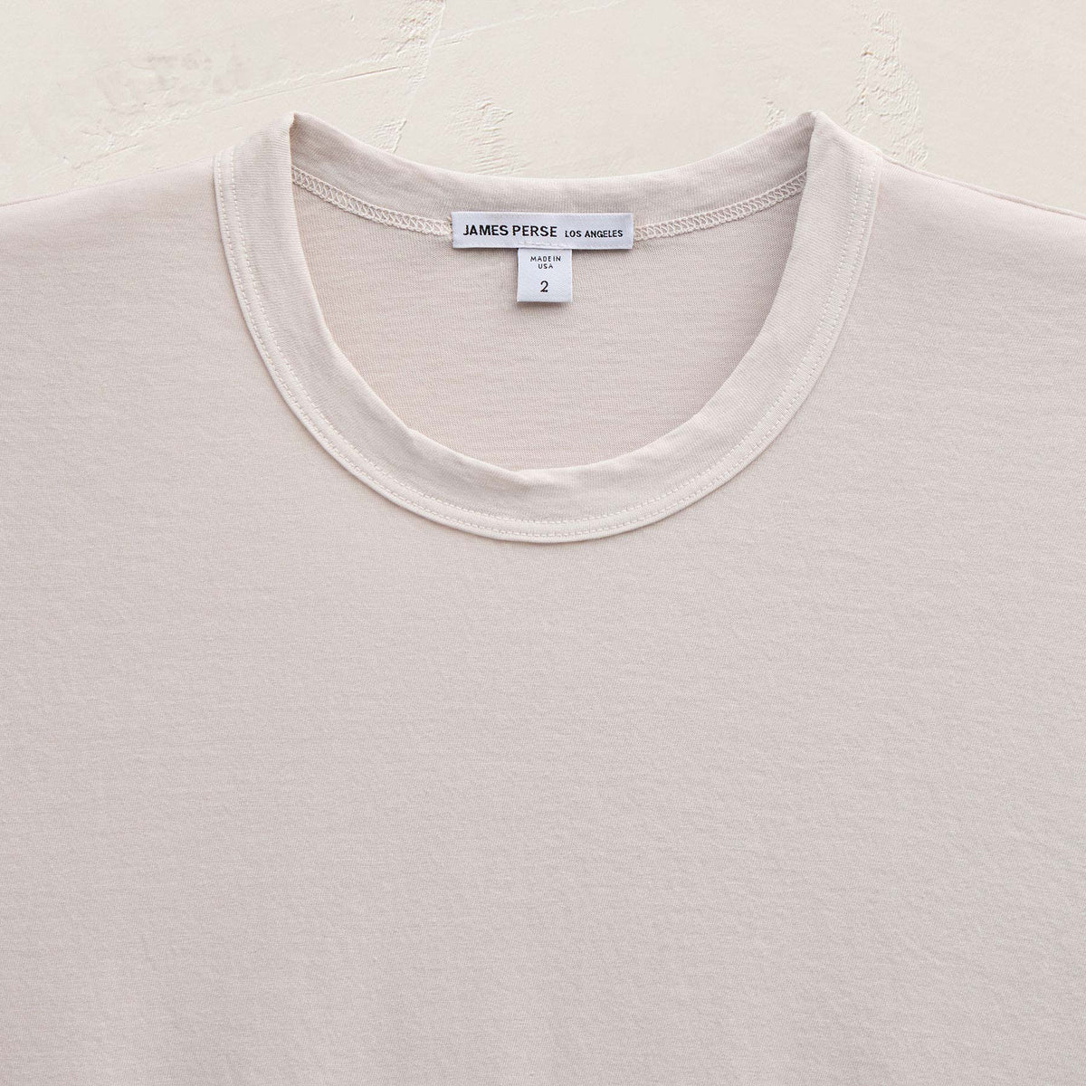 Short Sleeve Crew Neck in Silver Pigment | James Perse Los Angeles